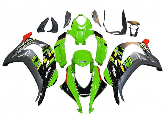 Lojas Carenagens Moto Kawasaki ZX10R 2016-2020 - Verde Vermelho Cinzento