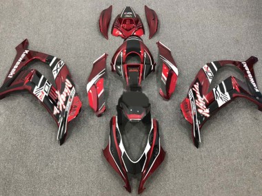 Lojas Carenagens Moto Kawasaki ZX10R 2016-2020 - Vermelho Castanho Branco Preto Brilhante