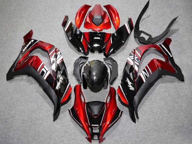 Lojas Carenagem Moto Kawasaki ZX10R 2016-2020 - Vermelho Preto Brilhante Branco