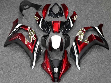 Lojas Carenagens Moto Kawasaki ZX10R 2016-2020 - Vermelho Preto Brilhante Branco