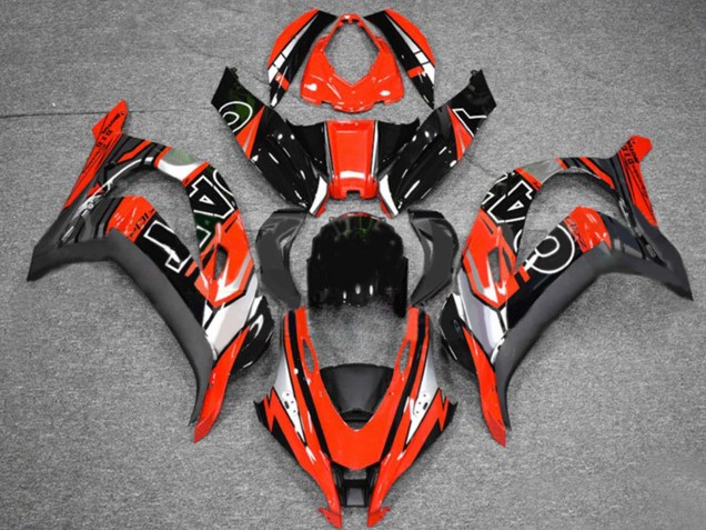 Lojas Carenagens Moto Kawasaki ZX10R 2016-2020 - Vermelho Prata Preto Brilhante