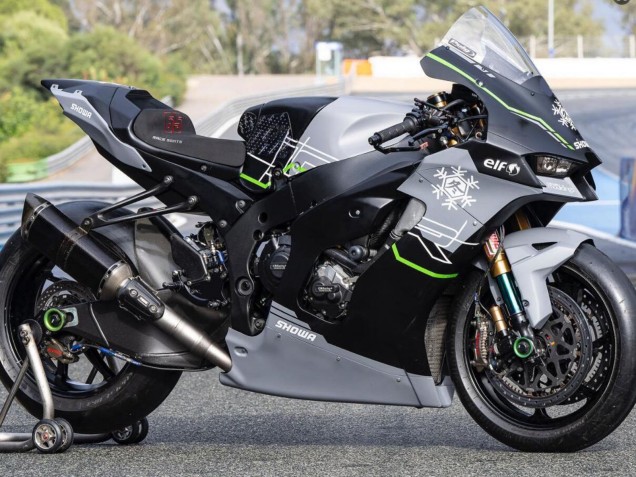Lojas Carenagens Moto Kawasaki ZX10R 2021-2025 - Cinzento Preto Verde Branco Neve