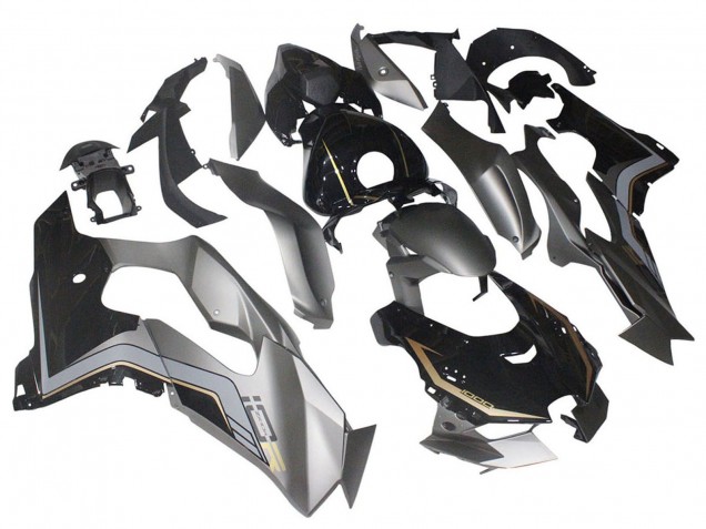 Lojas Carenagens Moto Kawasaki ZX10R 2021-2025 - Preto Cinzento Ouro