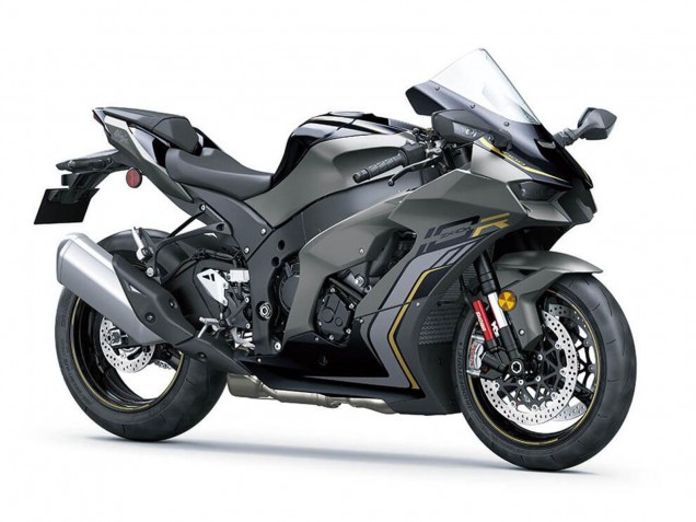 Lojas Carenagens Moto Kawasaki ZX10R 2021-2025 - Preto Cinzento Ouro