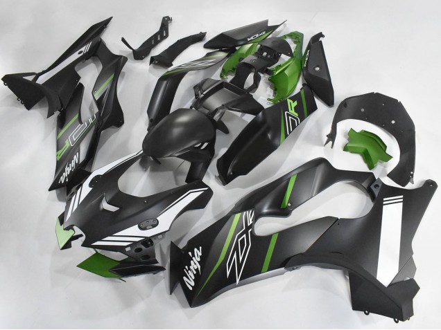 Lojas Carenagens Moto Kawasaki ZX10R 2021-2025 - Preto Fosco Verde Branco