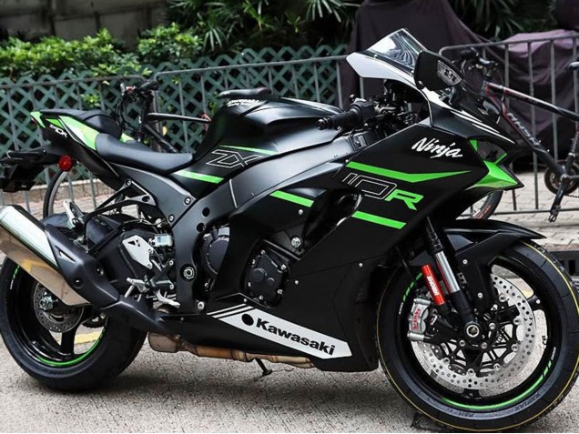 Lojas Carenagens Moto Kawasaki ZX10R 2021-2025 - Preto Verde Branco