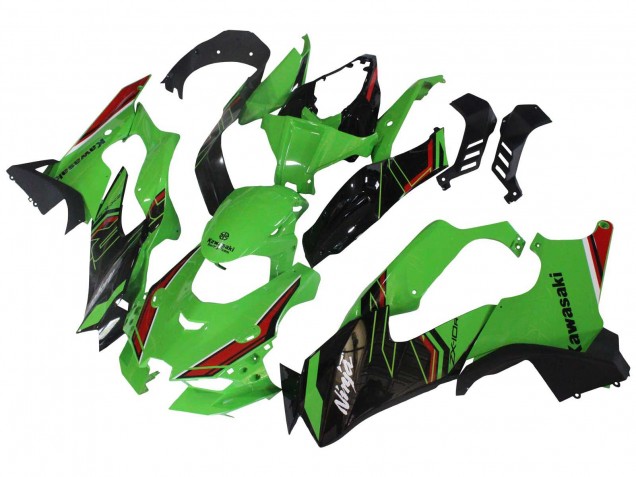 Lojas Carenagens Moto Kawasaki ZX10R 2021-2025 - Verde Preto Vermelho