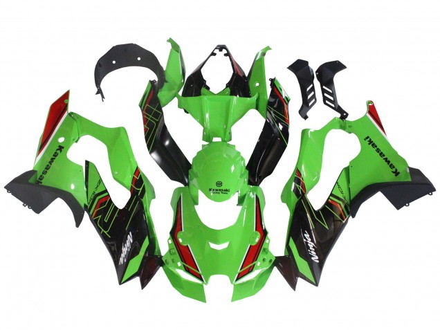 Lojas Carenagens Moto Kawasaki ZX10R 2021-2025 - Verde Preto Vermelho