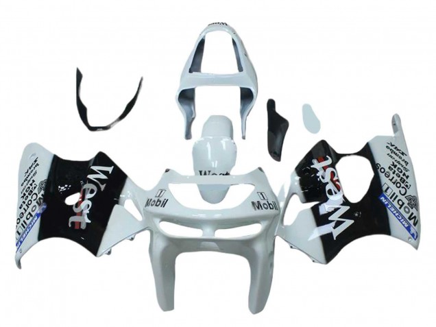 Lojas Carenagens Moto Kawasaki ZX6R 1998-1999 - Branco Preto West Mobil