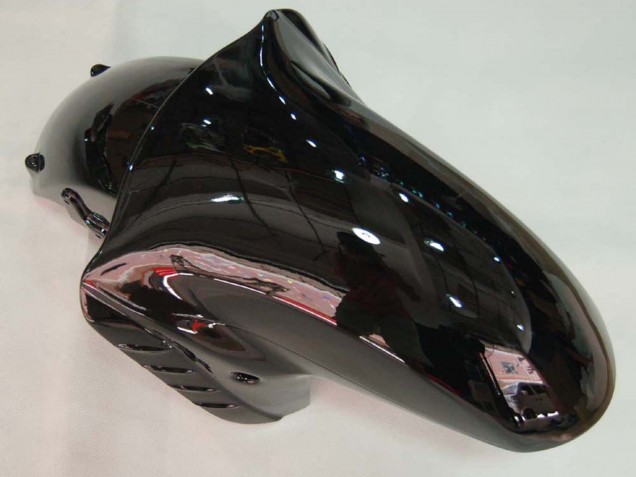 Lojas Carenagem Moto Kawasaki ZX14R ZZR1400 2006-2011 - Preto Brilhante Verde Chama
