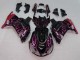 Lojas Carenagens Moto Kawasaki ZX14R ZZR1400 2006-2011 - Preto Brilhante Vermelho Rosa Chama