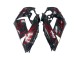 Lojas Kits Carenagem Moto Kawasaki ZX14R ZZR1400 2006-2011 - Preto Brilhante Vermelho Chama