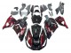 Lojas Kits Carenagem Moto Kawasaki ZX14R ZZR1400 2006-2011 - Preto Brilhante Vermelho Chama