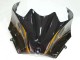 Lojas Carenagens Moto Kawasaki ZX14R ZZR1400 2006-2011 - Preto Brilhante Ouro Chama