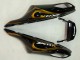 Lojas Carenagens Moto Kawasaki ZX14R ZZR1400 2006-2011 - Preto Brilhante Ouro Chama