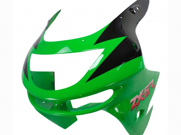 Lojas Carenagens Moto Kawasaki ZX6R 1998-1999 - Verde Branco Preto Brilhante