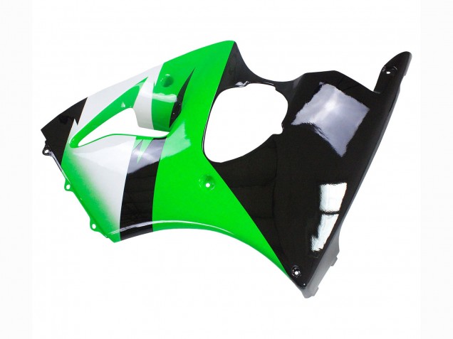 Lojas Carenagens Moto Kawasaki ZX6R 1998-1999 - Verde Branco Preto Brilhante
