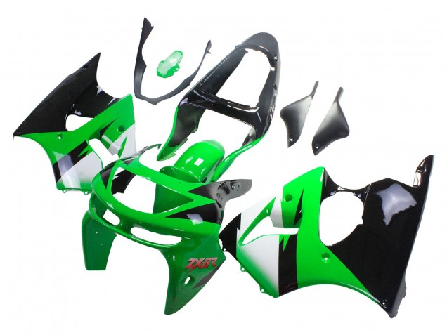 Lojas Carenagens Moto Kawasaki ZX6R 1998-1999 - Verde Branco Preto Brilhante