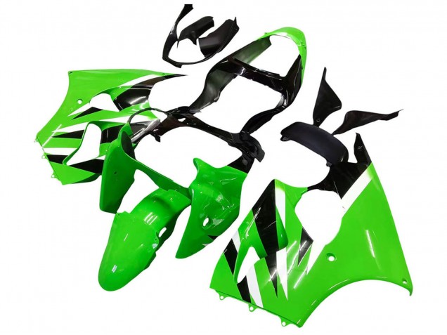 Lojas Carenagens Moto Kawasaki ZX6R 2000-2002 - Verde Branco Preto