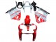 Lojas Carenagens Moto Kawasaki ZX6R 2000-2002 - Branco Vermelho Preto