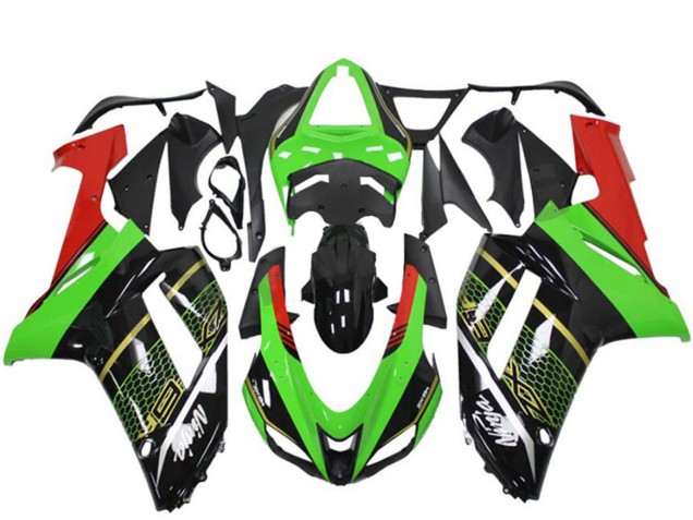 Lojas Carenagem Moto Kawasaki ZX6R 2007-2008 - Verde Preto