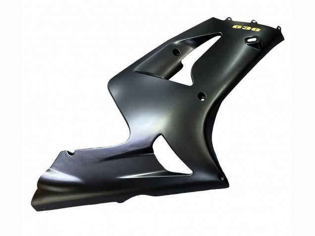 Lojas Carenagens Moto Kawasaki ZX6R 2003-2004 - Preto Fosco Ouro 636