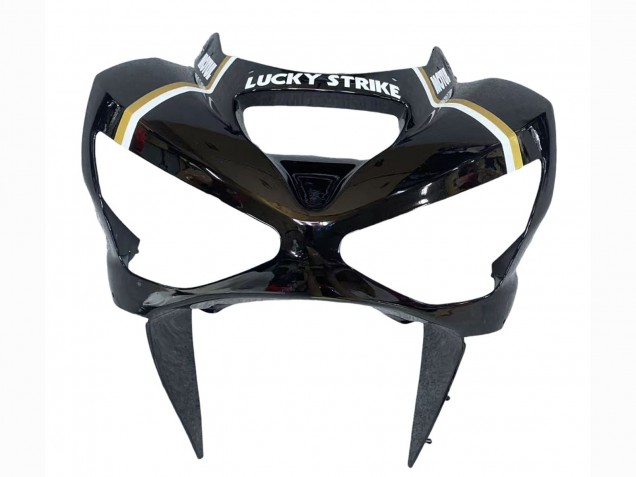 Lojas Carenagens Moto Kawasaki ZX6R 2003-2004 - Preto Brilhante Branco Motul Lucky Strike
