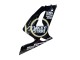 Lojas Carenagens Moto Kawasaki ZX6R 2003-2004 - Preto Brilhante Branco Motul Lucky Strike