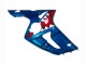 Lojas Carenagens Moto Kawasaki ZX6R 2003-2004 - Azul Branco Vermelho Tubarão