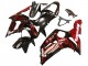 Lojas Carenagens Moto Kawasaki ZX6R 2003-2004 - Preto Brilhante Vermelho Chama