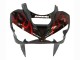 Lojas Carenagens Moto Kawasaki ZX6R 2003-2004 - Preto Brilhante Vermelho Chama