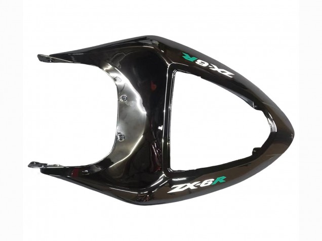 Lojas Carenagem Moto Kawasaki ZX6R 2005-2006 - Preto Brilhante Verde Chama