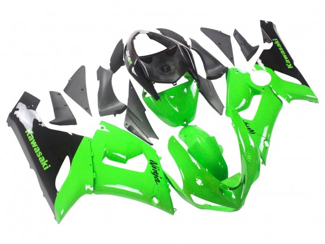 Lojas Carenagens Moto Kawasaki ZX6R 2005-2006 - Verde Preto Ninja