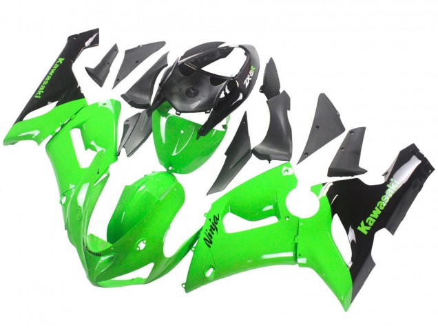 Lojas Carenagens Moto Kawasaki ZX6R 2005-2006 - Verde Preto Ninja