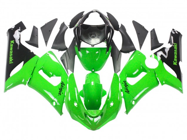 Lojas Carenagens Moto Kawasaki ZX6R 2005-2006 - Verde Preto Ninja