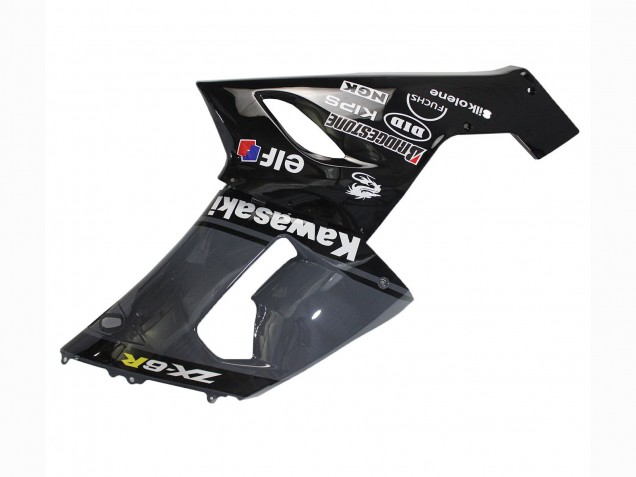 Lojas Carenagens Moto Kawasaki ZX6R 2005-2006 - Cinzento Escuro Preto