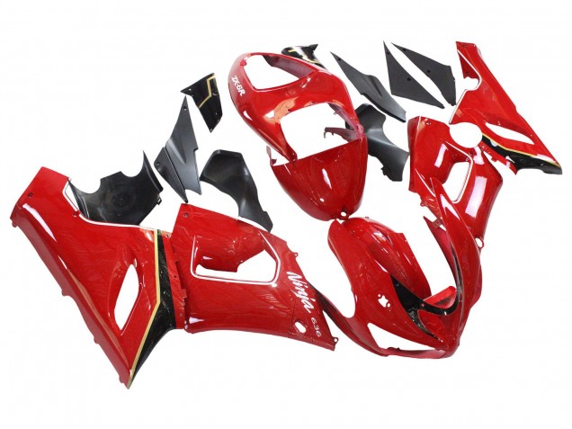 Lojas Carenagens Moto Kawasaki ZX6R 2005-2006 - Vermelho Amarelo Preto