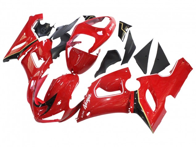 Lojas Carenagens Moto Kawasaki ZX6R 2005-2006 - Vermelho Amarelo Preto