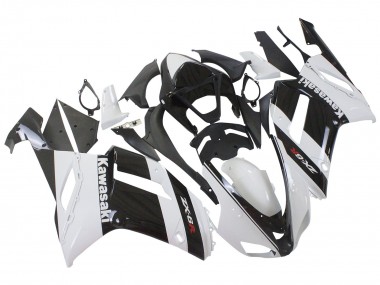 Lojas Carenagem Moto Kawasaki ZX6R 2007-2008 - Branco Preto
