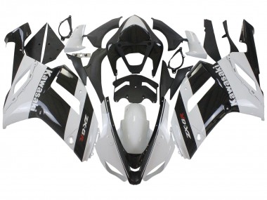 Lojas Carenagem Moto Kawasaki ZX6R 2007-2008 - Branco Preto