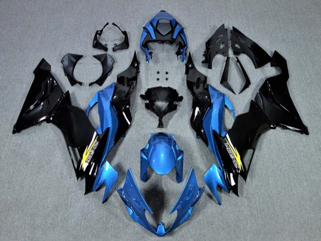 Lojas Carenagens Moto Kawasaki ZX6R 2009-2012 - Azul Preto Brilhante Amarelo