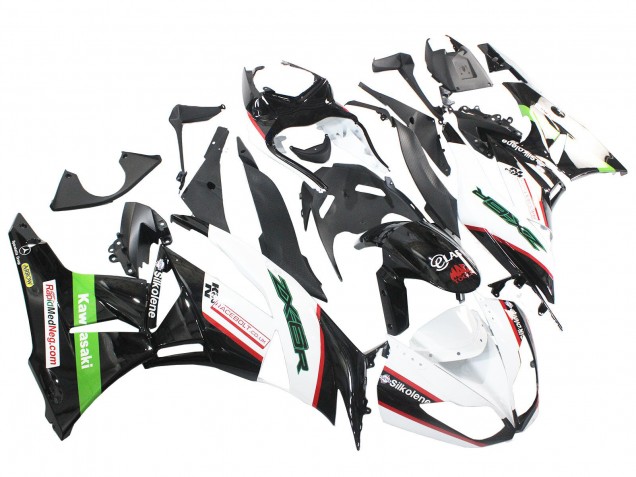 Lojas Carenagens Moto Kawasaki ZX6R 2009-2012 - Branco Vermelho Preto Verde