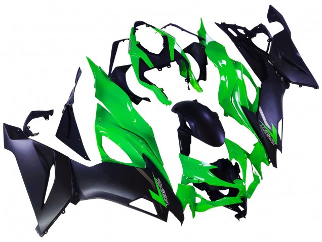 Lojas Carenagens Moto Kawasaki ZX6R 2019-2022 - Verde Preto Fosco