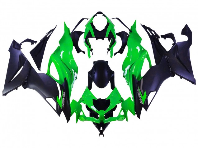Lojas Carenagens Moto Kawasaki ZX6R 2019-2022 - Verde Preto Fosco