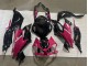 Lojas Carenagens Moto Kawasaki ZX6R 2019-2022 - Preto Brilhante Rosa Ninja