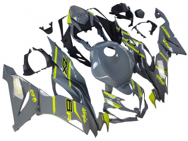 Lojas Carenagens Moto Kawasaki ZX6R 2019-2022 - Nardo Cinzento Amarelo