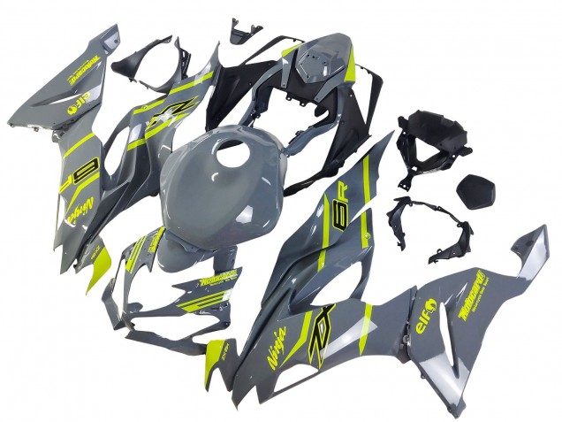 Lojas Carenagens Moto Kawasaki ZX6R 2019-2022 - Nardo Cinzento Amarelo