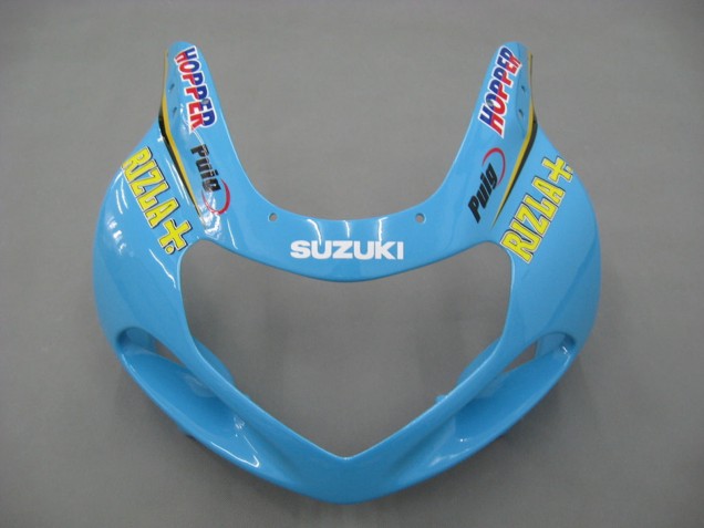 Lojas Carenagens Moto Suzuki GSXR1000 2000-2002 - Azul Claro Amarelo Preto Motul Rizla
