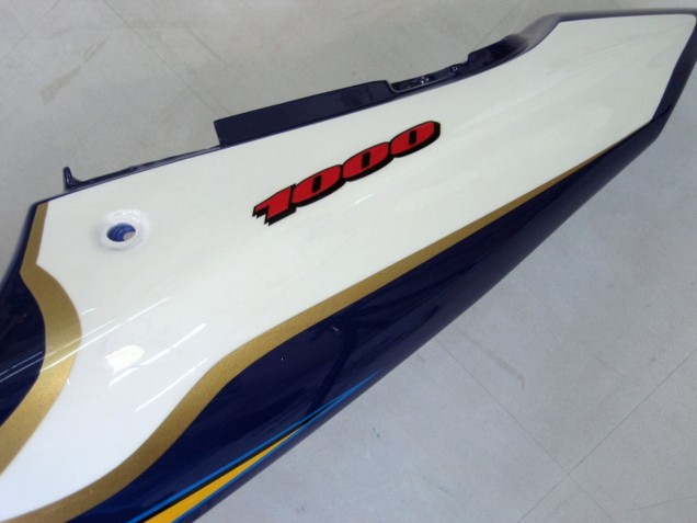 Lojas Carenagens Moto Suzuki GSXR1000 2000-2002 - Amarelo Azul Escuro Branco Motul Corona