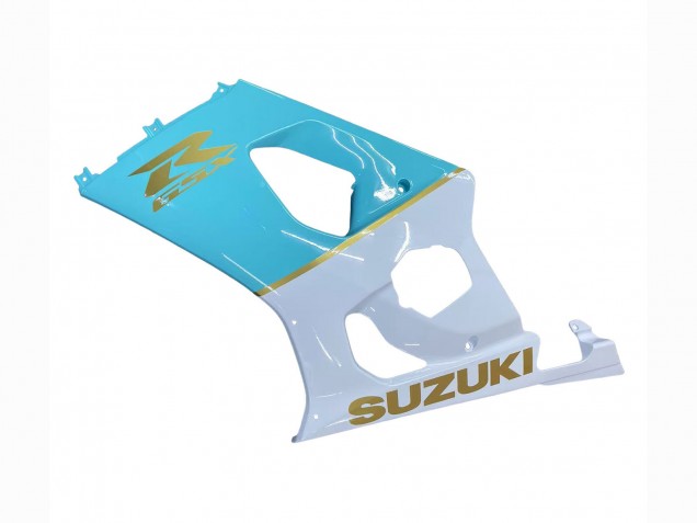 Lojas Carenagens Moto Suzuki GSXR 1000 2003-2004 - Branco Azul Claro Ouro